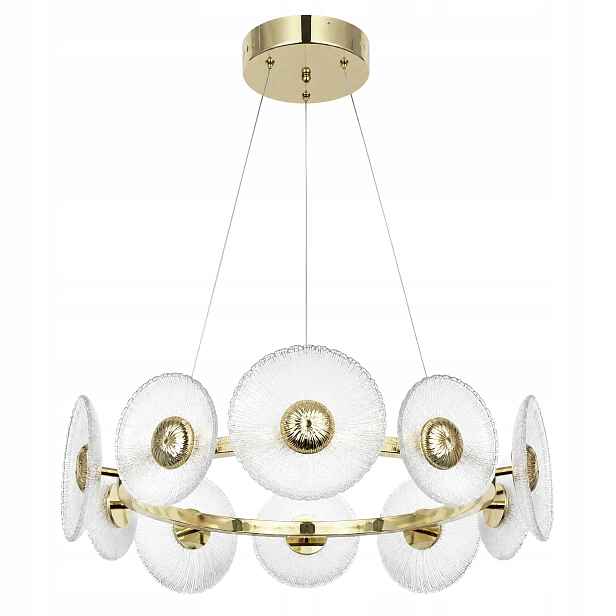 Závěsné Stropní Svítidlo Led Skleněná Zlatá Toolight Do Obývacího Pokoje Nad Stůl 60 cm