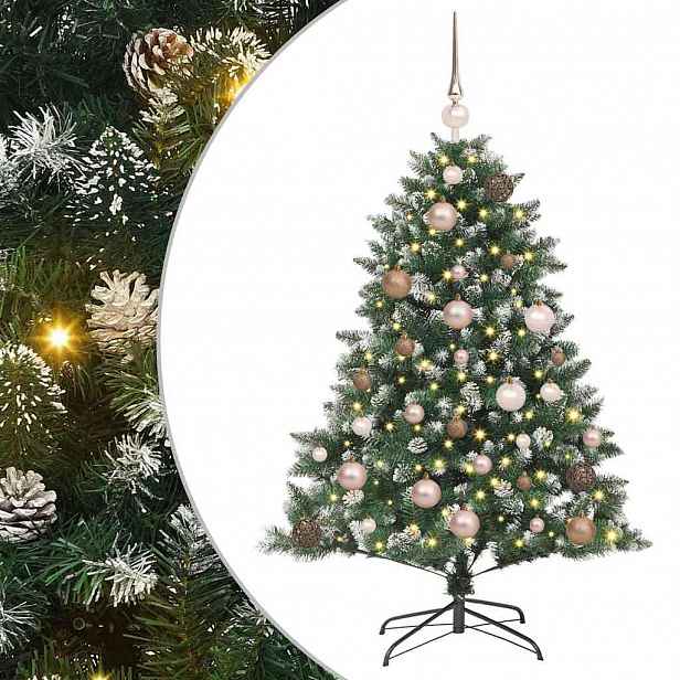 vidaXL Umělý vánoční stromeček Zelená 120 cm PVC, plast a ocel
