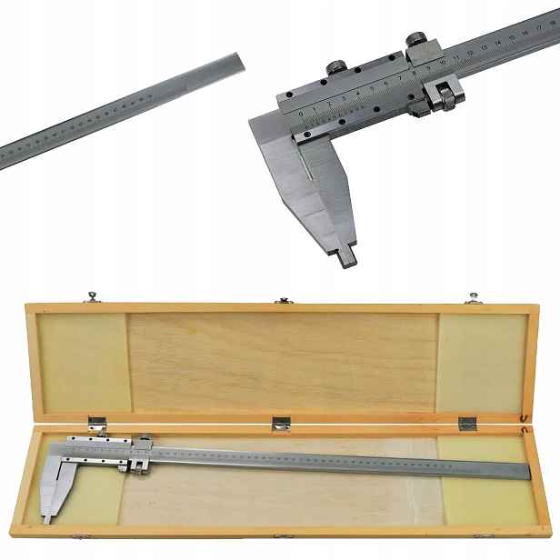 Analogové Jednočelisťové Měřítko Kovové 600 mm 0.02 mm