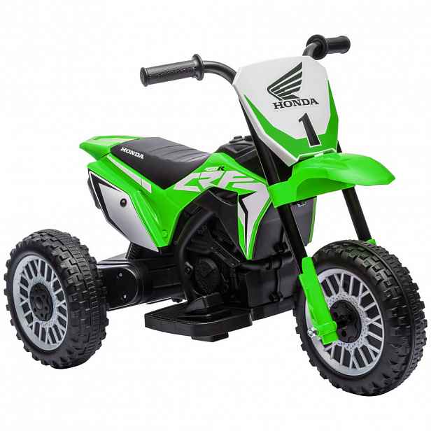 HOMCOM ELEKTRICKÝ MOTOCYKL s houkačkou, hudbou 6 V, zelený
