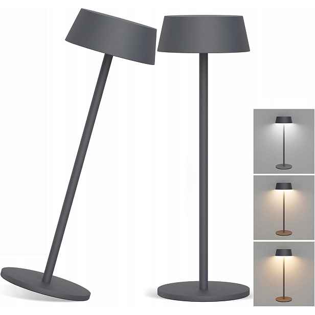 Klighte stolní lampa, 2 kusy hliníku IP54 voděodolná antracit
