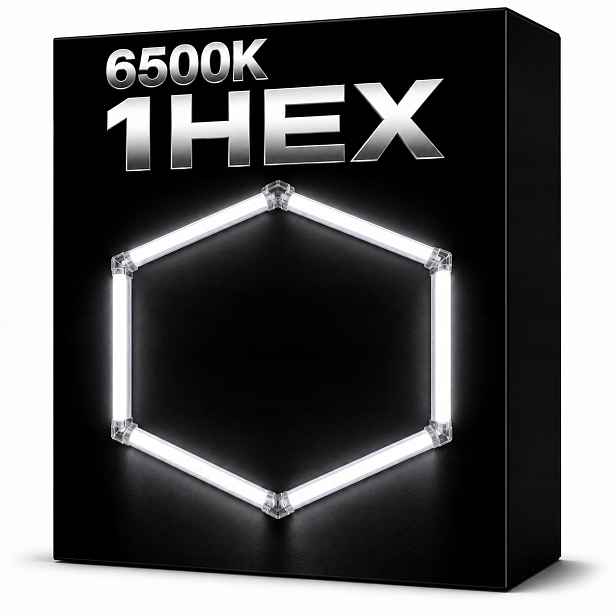 Stropní Svítidlo černý 1 ks 42W 6500K 92x79 Cm Hexagon silný