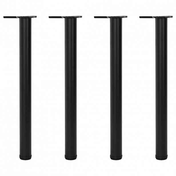 vidaXL 4 stolové nohy s nastavitelnou výškou černé, 710 mm