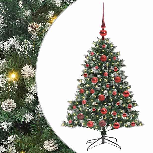 vidaXL Umělý vánoční stromeček Zelená 120 cm PVC, plast a ocel
