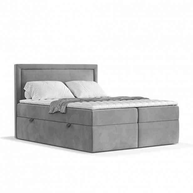 AltaBeds KONTINENTÁLNÍ postel JODAN 160/200 cm Šedá