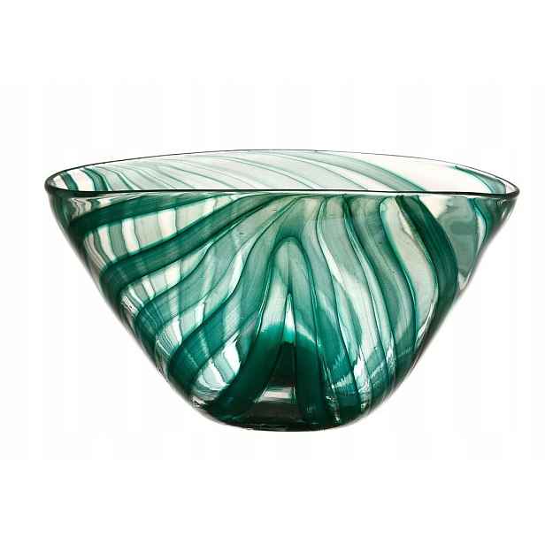 Cote Table Mísa Allen Emeraude 30,5 x 21 x 17 cm skleněná ručně vyrobená 37520