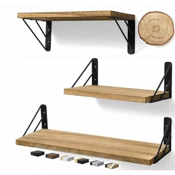 Dřevěné Police 3KS Sada Polic Rustikální Loft Dikom 42X15 cm