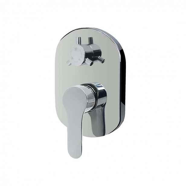 Mereo Zuna - Baterie pod omítku pro 3 spotřebiče, s tělesem, chrom CB60157ZB