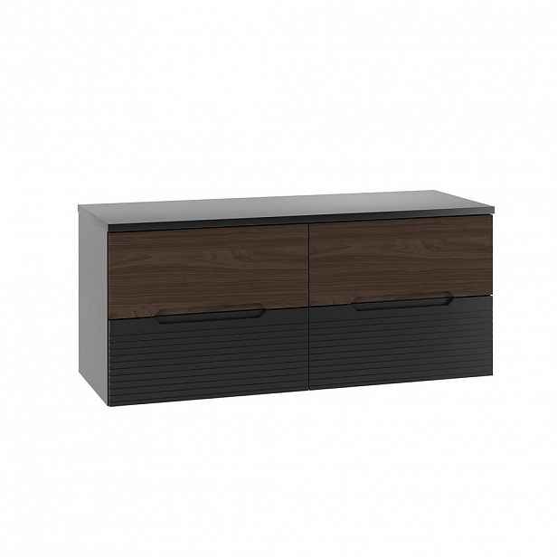 Petits-meubles SKŘÍŇKA POD UMYVADLO 120.6cm Sylla Černá a dřevěná