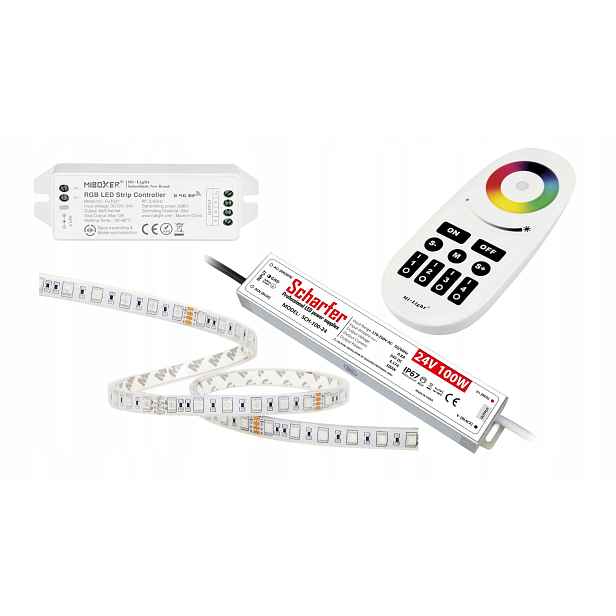 Sada pro osvětlení sauny Led pásek Rgb 5 m zónový ovladač napájení