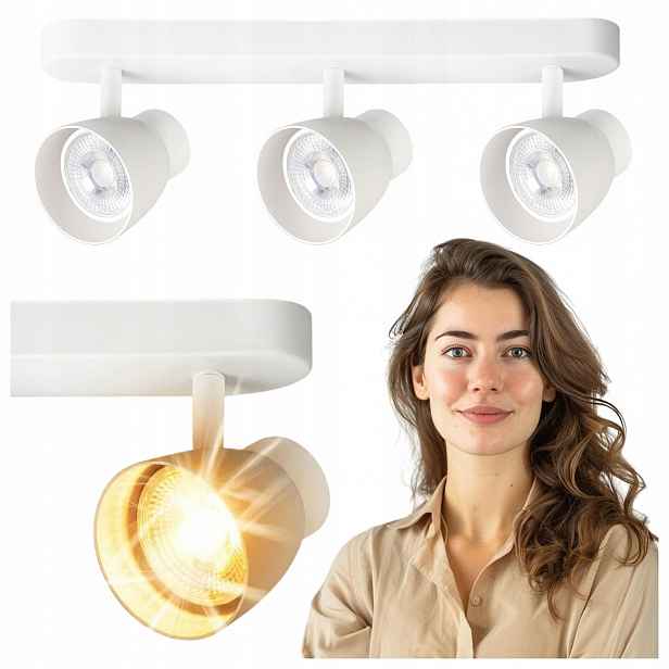 Stropní Lišta Pohyblivé Reflektory Dravo Spot Bílá 3XGU10 Light Prestige
