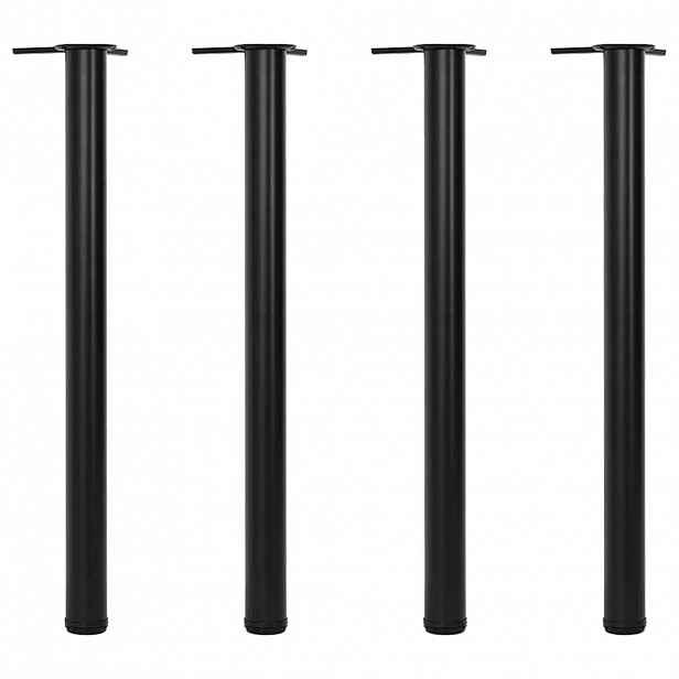 vidaXL 4 stolové nohy s nastavitelnou výškou černé, 870 mm
