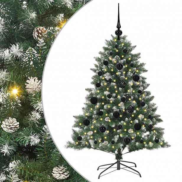 vidaXL Umělý vánoční stromeček Zelená 120 cm PVC, plast a ocel