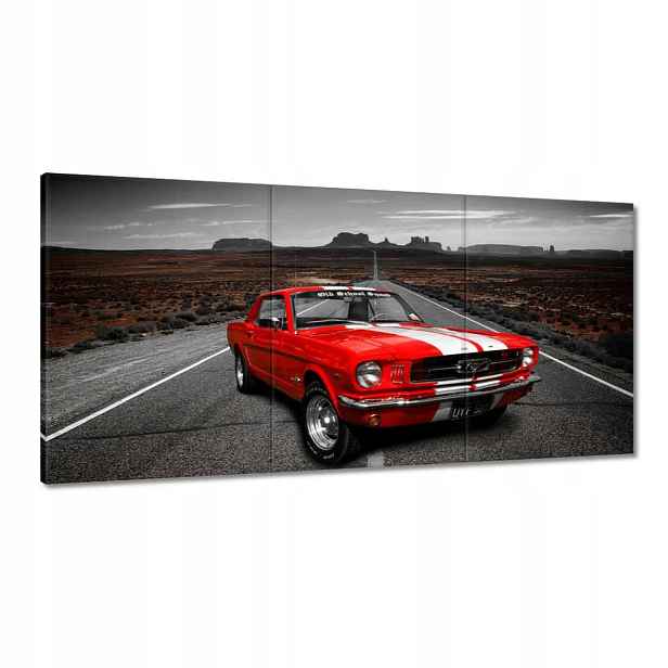 Obrazy 120x60 Červený Ford Mustang