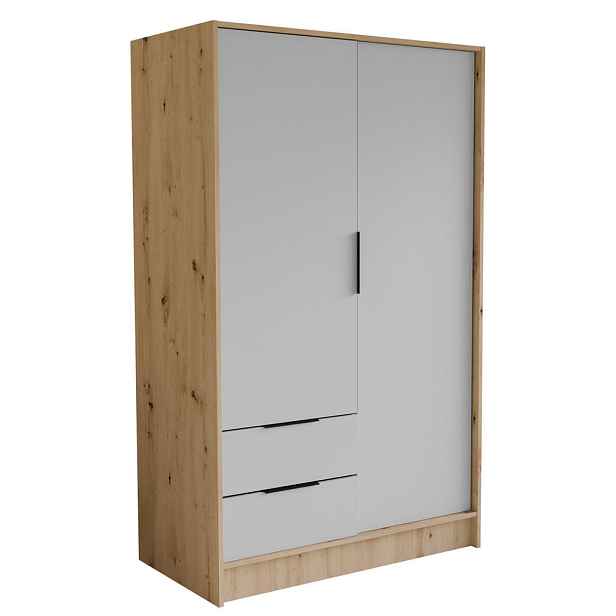 MASSENO ŠATNÍ SKŘÍŇ S OTOČNÝMI DVEŘMI CAVA, 102/200/51 cm moderní 2dveřová, dub Artisan