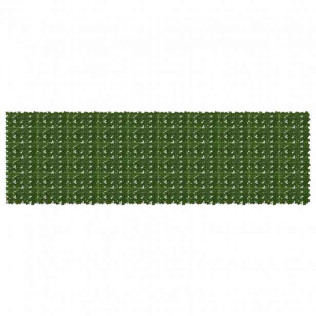 vidaXL Clona na balkon s listy Zelená 500 x 150 cm Polyethylen a látka