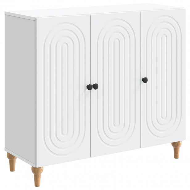 vidaXL Servírovací skříň Bílá 89 x 34,5 x 80 cm Kompozitní dřevo