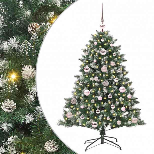 vidaXL Umělý vánoční stromeček Zelená 120 cm PVC, plast a ocel