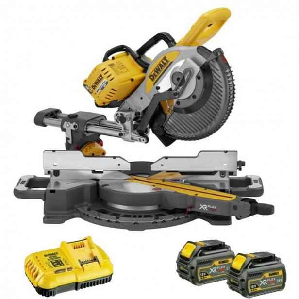 DeWALT - 54V AKU pokosová pila 250 mm, 2x aku 6,0 Ah XR FLEXVOLT, nabíječka DCS727T2