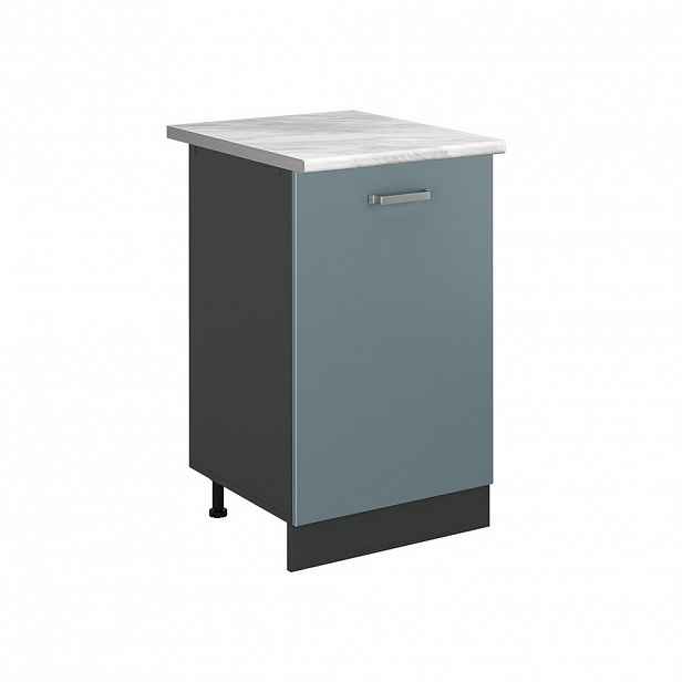 Vicco SPODNÍ SKŘÍŇKA KUCHYŇSKÉ LINKY R-Line, Modrošedá/Antracit, 50 cm pracovná doska Mramor