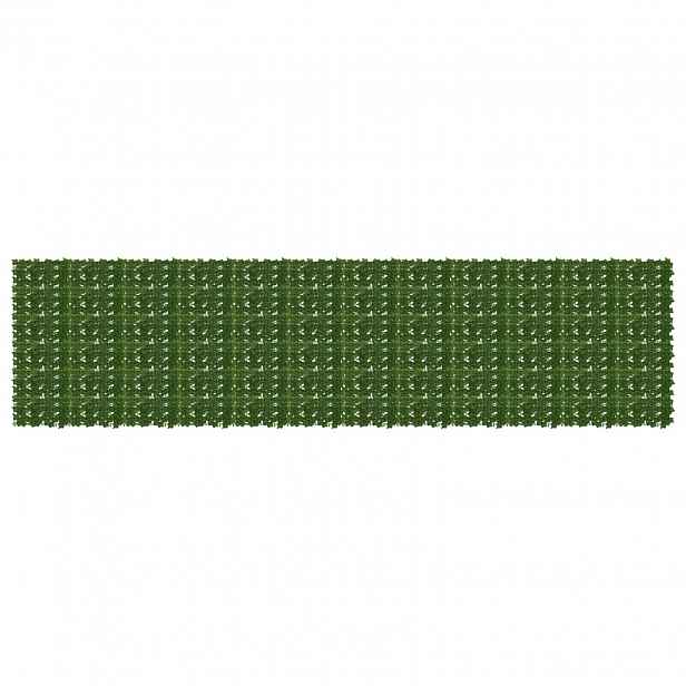 vidaXL Clona na balkon s listy Zelená 600 x 150 cm Polyethylen a látka