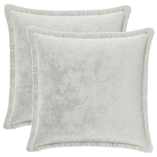 vidaXL Odhazovací polštář 2 ks HOUTEN Světle šedá 45 x 45 cm Flanel
