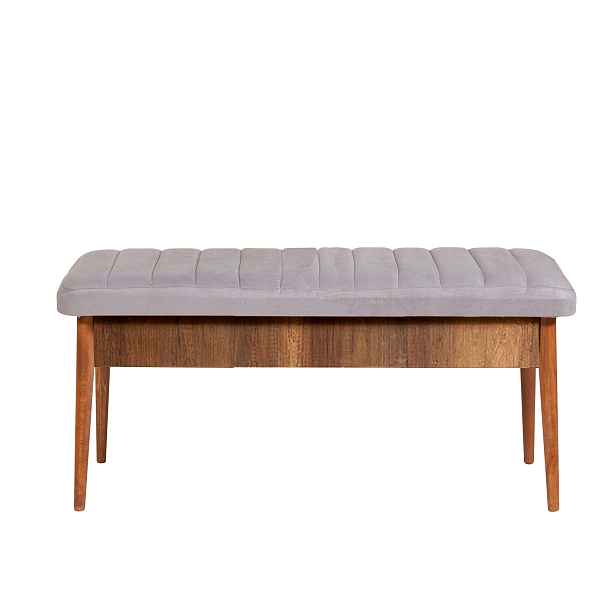 Kalune Design Lavice VINA I s úložným prostorem 110 cm ořech/šedá