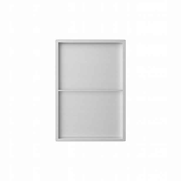 Koupelnová Polička Q-box 2 Podomítková Inox 45x30x10 cm Aquauno