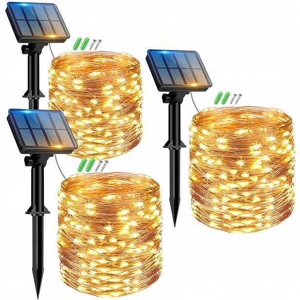 Solární lampy Peasur 3x12M 120 Led IP65