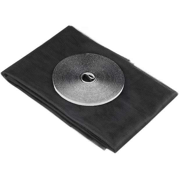 Strend Pro Síť okenní proti hmyzu 150x180 cm, černá, PE