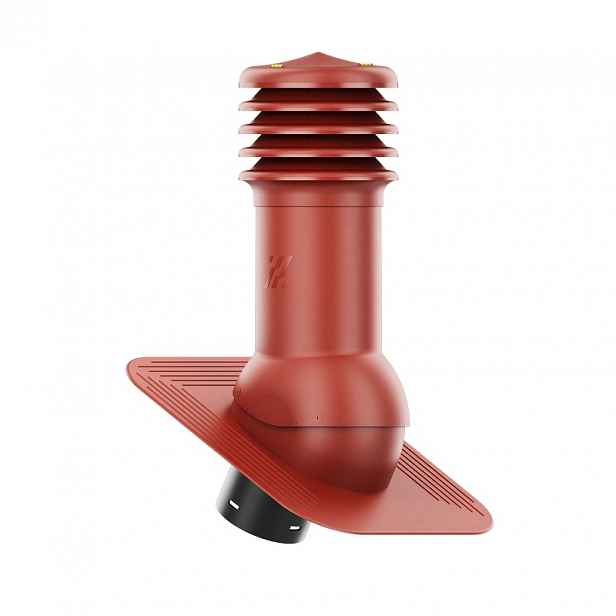 Větrací komín HiVent pod asfaltový šindel/pape fi 125 mm, nezateplený, červený