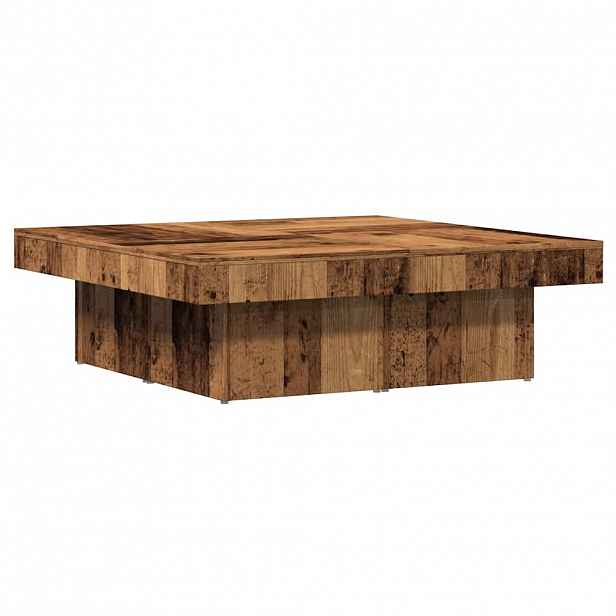 vidaXL Konferenční stolek old wood 90 x 90 x 28 cm kompozitní dřevo