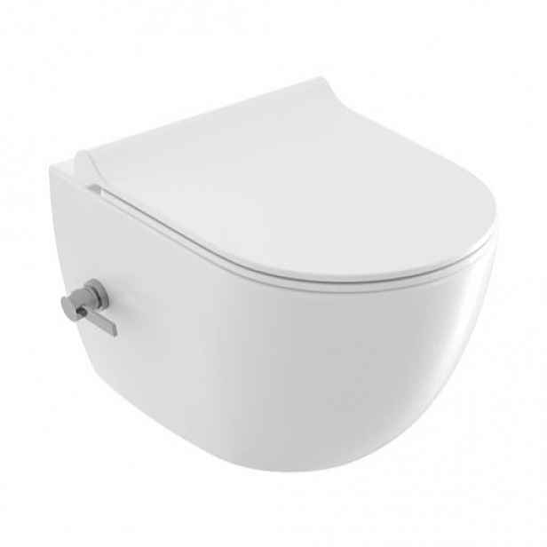 Wc s bidetem závěsné Ravak Uni Chrome RimOff, zadní odpad X01912