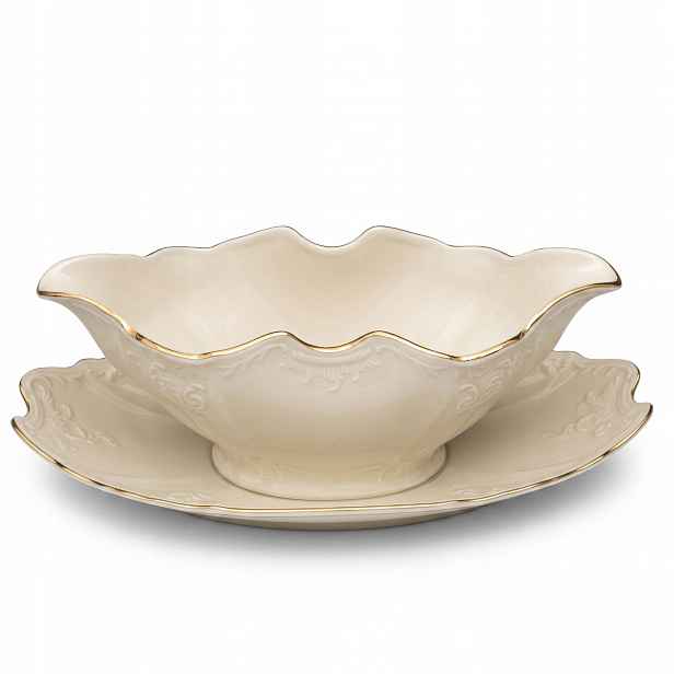 Bernadotte Ivory Gold Omáčník 500 ml ecru se zlatým okrajem