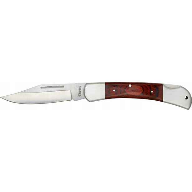 Pracovní nůž, dřevěná obložka, kožené pouzdro 220 mm Fortis