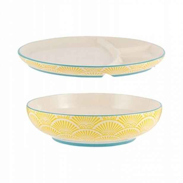 Set Miska Talíř Typhoon World Foods 0.85 l Keramická Žlutá