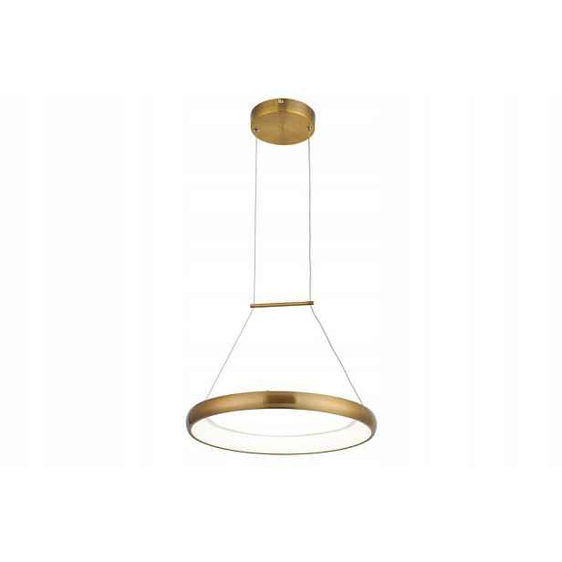 Moderní dekorativní závěsná lampa se zlatým okrajem 40 cm Led Reality