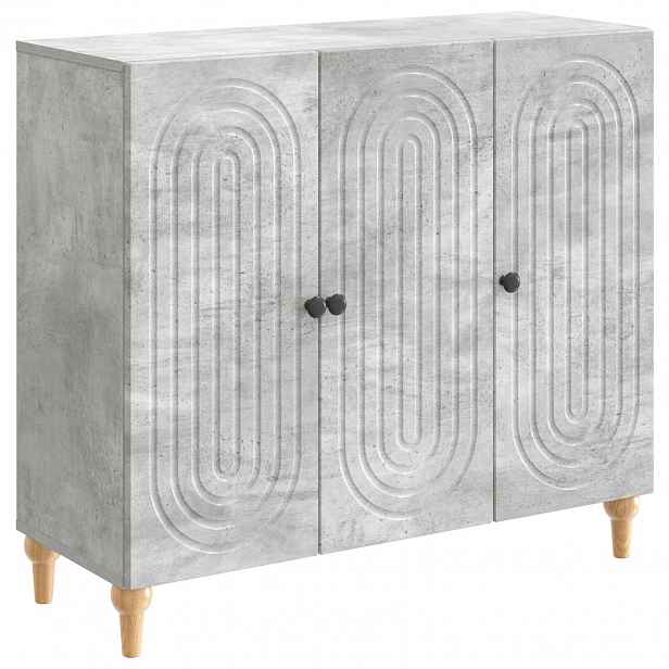 vidaXL Servírovací skříň Betonově šedá 89 x 34,5 x 80 cm