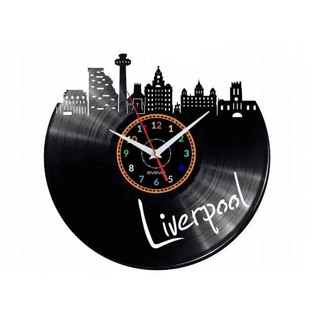 Liverpool Dárek Originální dekorace do domu Hodiny z vinylové desky