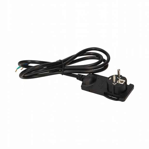 2 x plochá úhlová zástrčka Schuko Držák Kabel