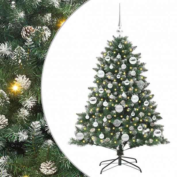 vidaXL Umělý vánoční stromeček Zelená 120 cm PVC, plast a ocel