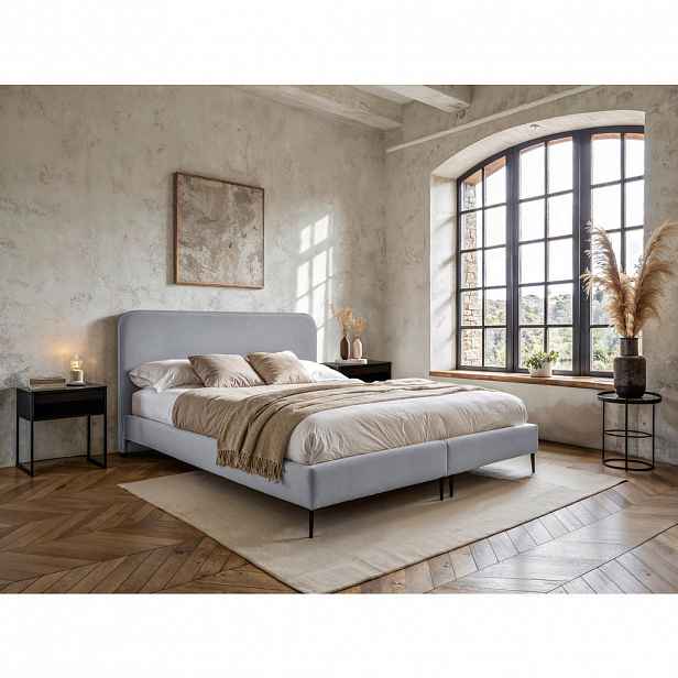 MID.YOU POSTEL BOXSPRING, 140/200 cm, světle šedá