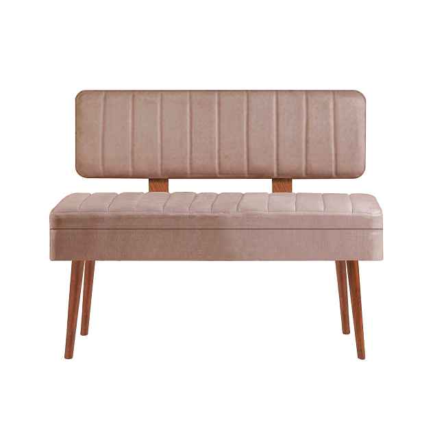 Kalune Design Lavice VINA II s úložným prostorem 110 cm ořech/béžová