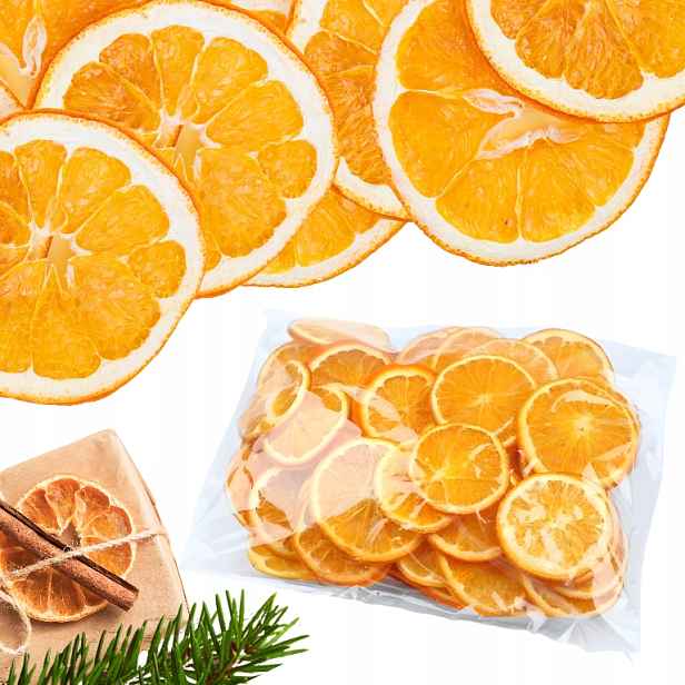 Sušené okrasné pomeranče plátky pomeranče voňavé vánoční sušené rostliny 1 kg