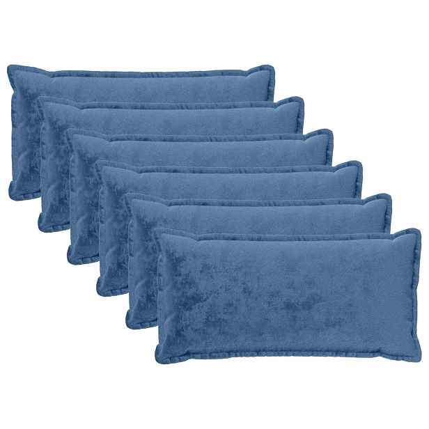 vidaXL Odhazovací polštář 6 ks HOUTEN Světle modrá 40 x 70 cm Flanel