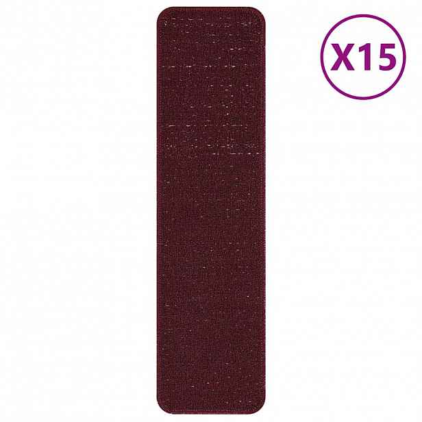 vidaXL Protiskluzové podložky na schody 15 ks 75 x 20 cm