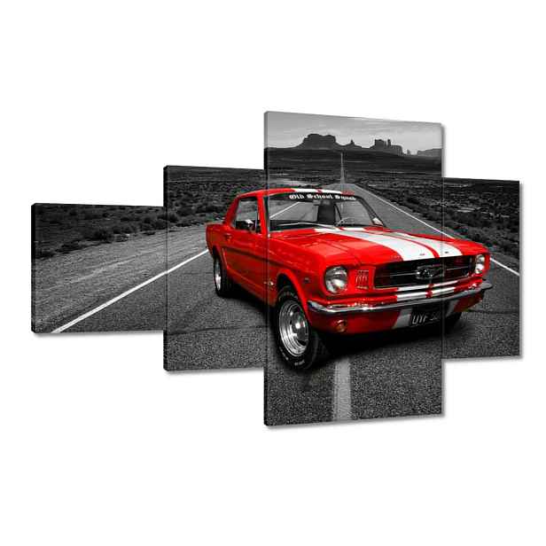 Obrazy 130x80 Červený Ford Mustang