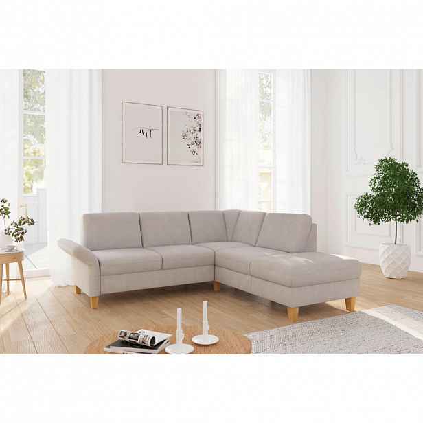 Sit & More ROHOVÁ SEDAČKA, textil, šedobéžová