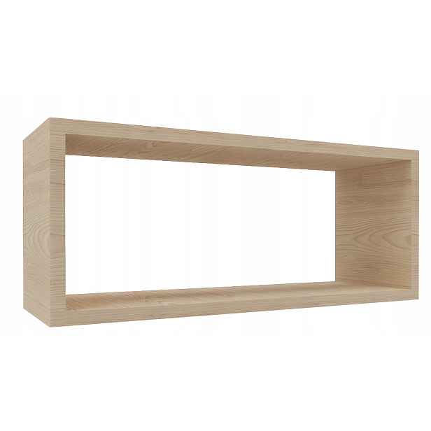 Obdélníková police dub sonoma 60x25x20 cm, moderní nástěnný závěsný regál
