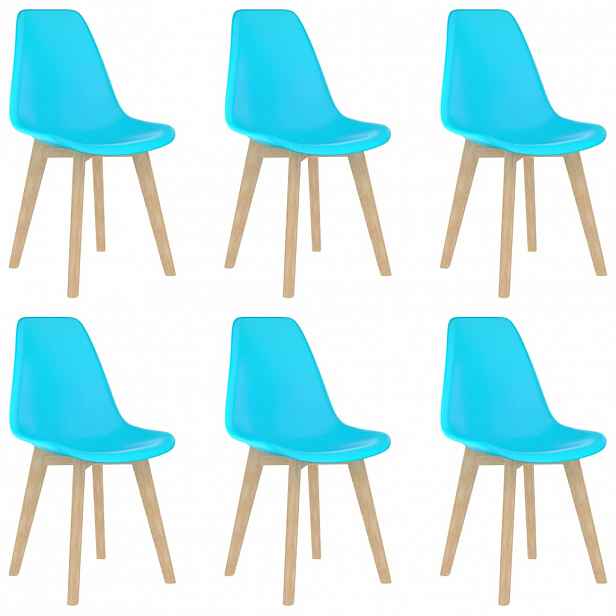 vidaXL Jídelní židle 6 ks modré plast